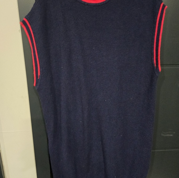 Navy Cable Knit Sleeveless Sweater Dress XL Nully Purchase Worn Once XL Runsbig - Picture 4 of 4